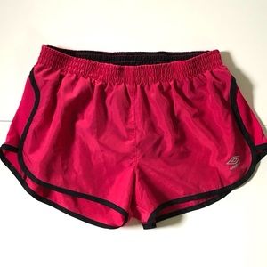 UMBRO Athletic Running Track Shorts Pink Black L